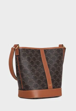 Сумка LITTLE BUCKET IN TOILE TRIOMPHE Céline 191442 226/0F2 Ціна
