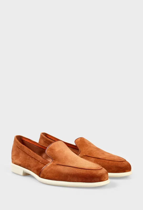 Замшевые лоферы Santoni 72051 126/0DT Цена