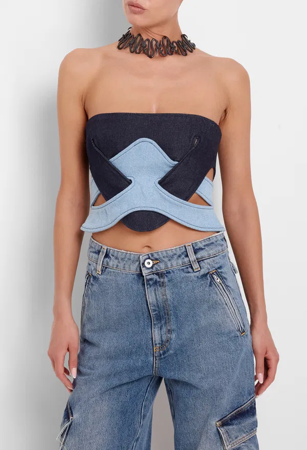 Джинсовый топ DION LEE A3610 123/9A0J оригинал