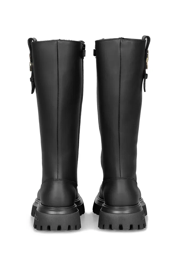 Шкіряні чоботи з хутром Dolce & Gabbana D11344 225/02M в Україні
