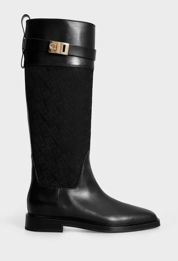 Кожаные сапоги ROLY FERRAGAMO 01I793 224/1I2 Купить