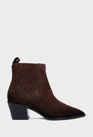 Темно-коричневые замшевые ботильоны Santoni 71799 226/0DW Купить