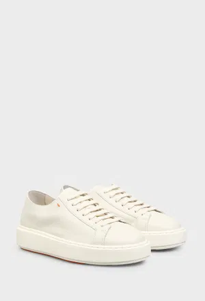 Кожаные кеды Santoni 61322 126/0A1 Цена