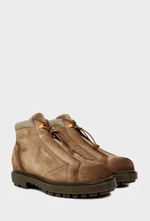 Замшеві черевики з хутром Santoni 18972 225/0D3M Ціна
