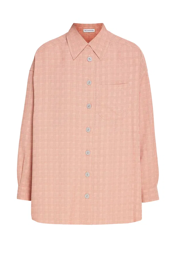 Рубашка Vika Gazinskaya 31717 FW20-1277 ORANGE/ BEIGE CHECK 220 Купить