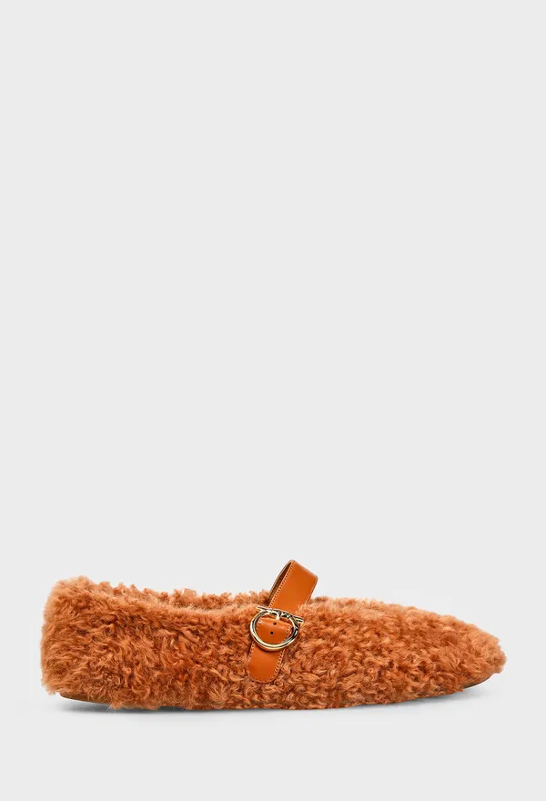 Балетки с мехом NENA FUR FERRAGAMO 01K586 225/3AT Купить