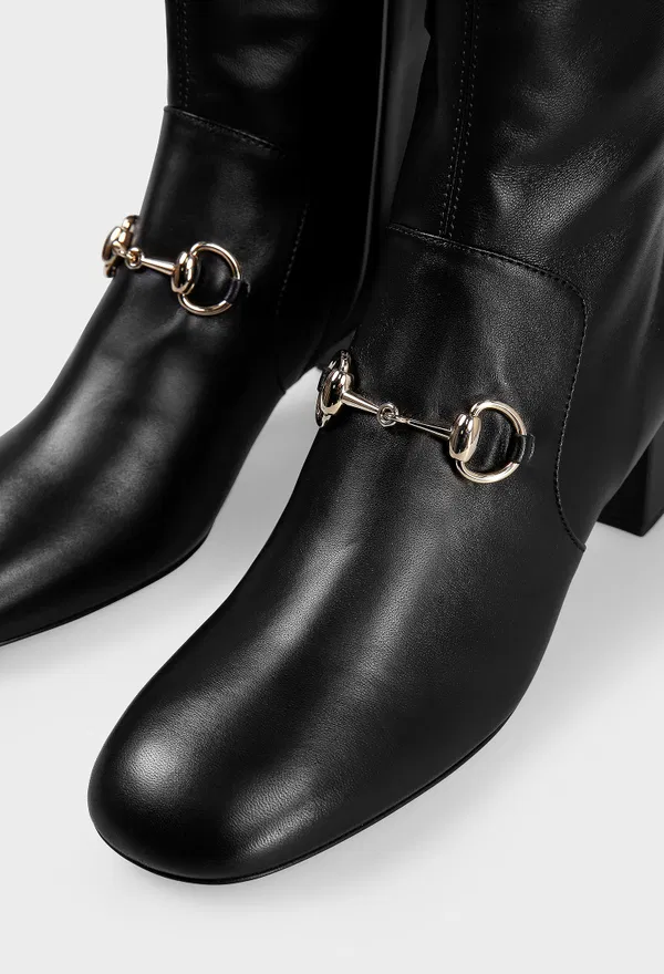 Кожаные ботильоны HORSEBIT Gucci 835808 225/0A2 в Украине