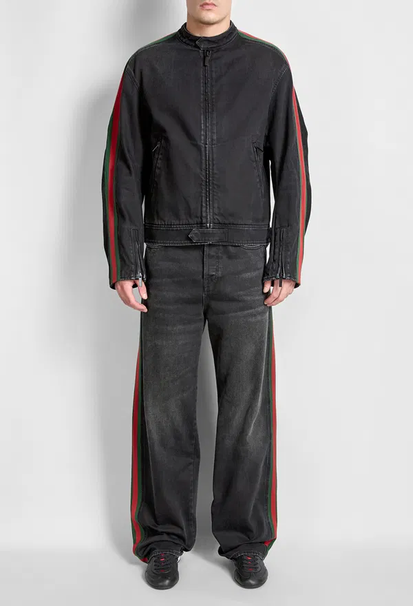 Чорна джинсова ветровка Gucci 872075 226/9A2J в Україні