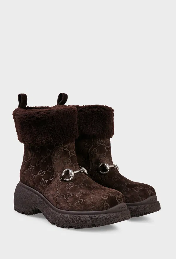 Замшеві чоботи з хутром MORO Gucci 836570 225/0DWM Ціна
