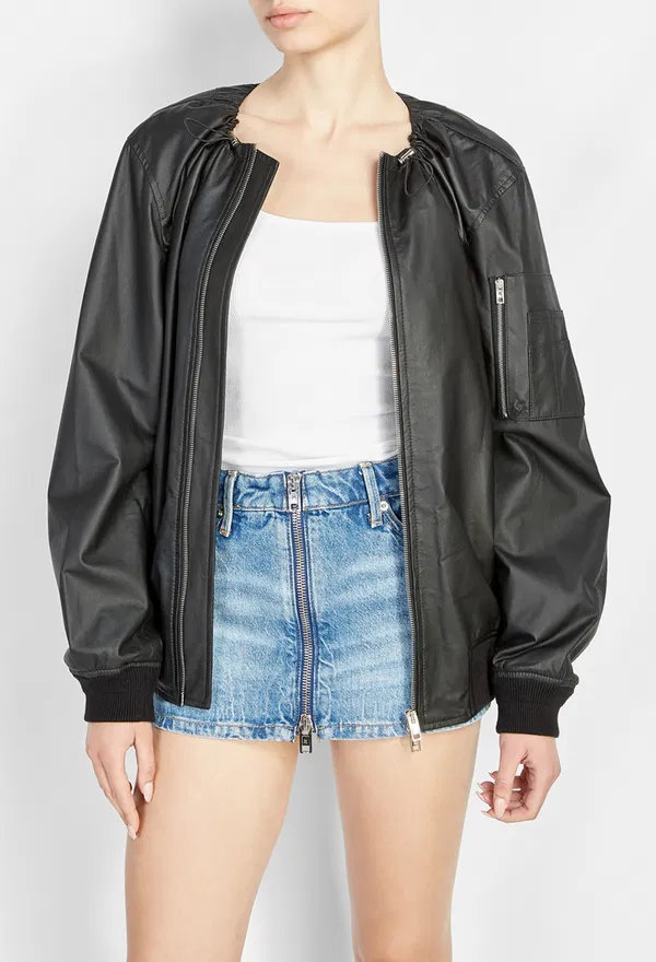 Кожаный бомбер alexanderwang 1WC3262780 226/0A2 оригинал