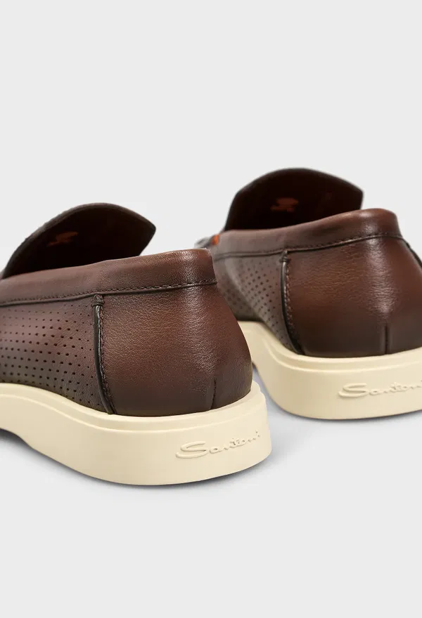 Шкіряні лофери Santoni 19296 126/0A3 оригінал