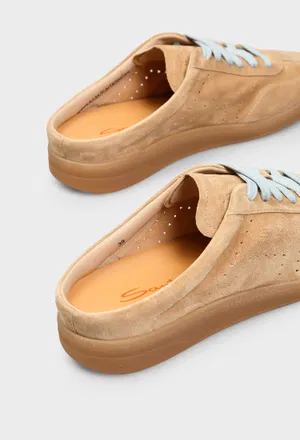 Замшевые сабо Santoni 61347 126/0D6 оригинал