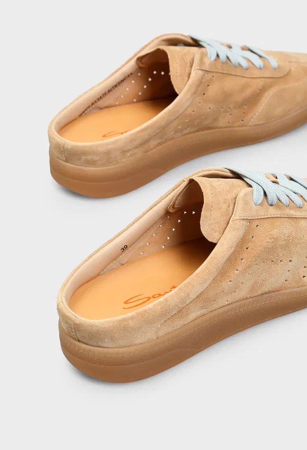 Замшевые сабо Santoni 61347 126/0D6 оригинал