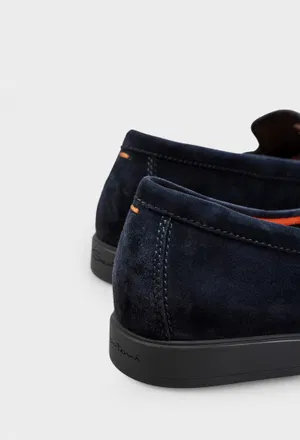 Замшевые лоферы MALIBU Santoni 18829 126/0DQ оригинал