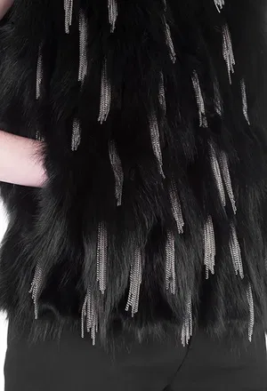 Жилет из меха лисы Saint Laurent 359578 214/3A2 фото