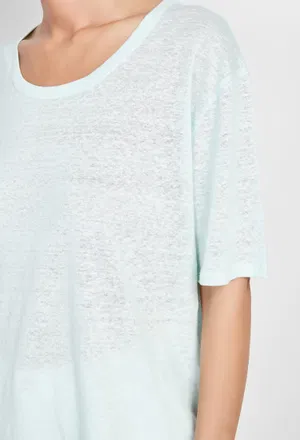 Лляна футболка OFFICINE GÉNÉRALE WTEE210 126/9BD фото