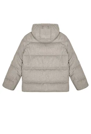 Дитяча бежева вовняна куртка Brunello Cucinelli PJ335  226/96 Ціна