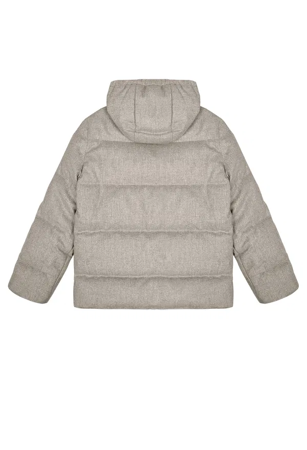 Дитяча бежева вовняна куртка Brunello Cucinelli PJ335  226/96 Ціна