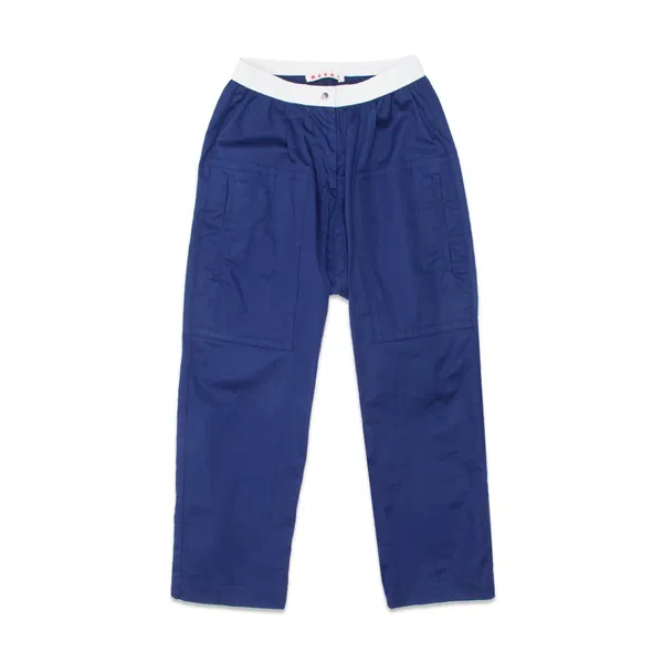 Синие прямые брюки Marni PL52  B113/98 Цена