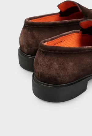 Замшевые лоферы EASY Santoni 18964 126/0D3 оригинал