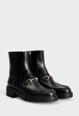 Кожаные ботильоны HORSEBIT Gucci 798724 224/0A2 Цена