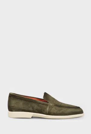 Замшевые лоферы MALIBU Santoni 18829 126/0D4 Купить