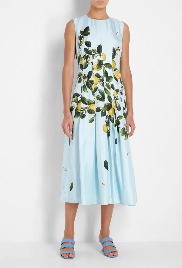 Шелковое платье Oscar de la Renta 21RN202CPK 121/9CG Купить