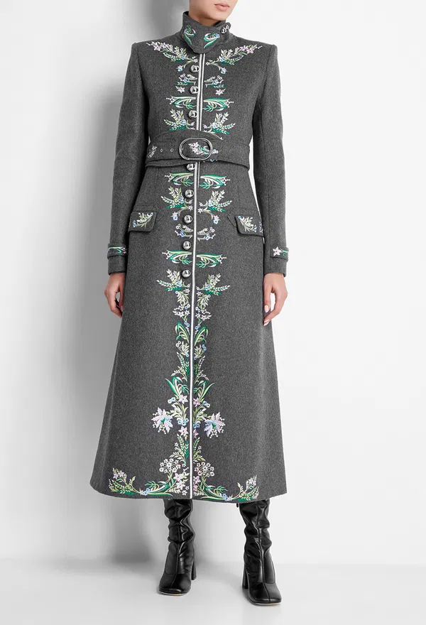Шерстяное пальто RABANNE 32368 20HCMA086LA0273 P022 DARK GREY 220 Купить
