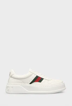 Кожаные кроссовки Gucci 848317 126/0A1 Купить