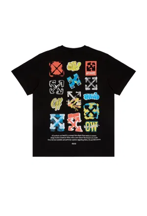 Дитяча чорна футболка Off-White 44BA70 126/92c Ціна