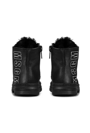 Шкіряні черевики з хутром MSGM 9094   221/02M в Україні