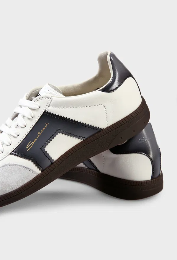 Кожаные кроссовки  Santoni 21965 126/0A7 оригинал