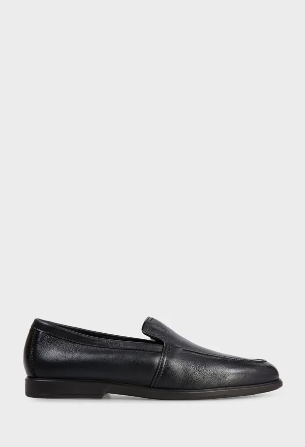 Шкіряні лофери з хутром Santoni 18829 225/0A2M Купити