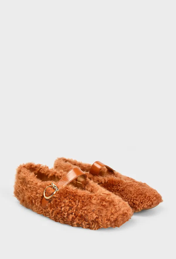 Балетки з хутром NENA FUR FERRAGAMO 01K586 225/3AT Ціна