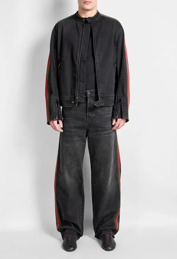 Черная джинсовая ветровка Gucci 872075 226/9A2J Купить
