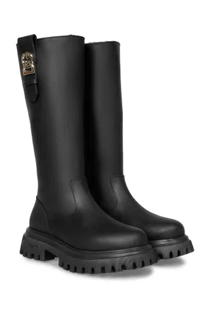 Шкіряні чоботи з хутром Dolce & Gabbana D11344 225/02M Купити