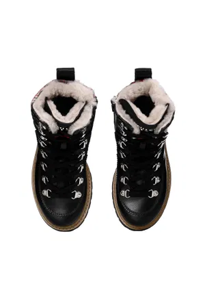 Шкіряні черевики з хутром Dsquared2 62441  219/02M оригінал