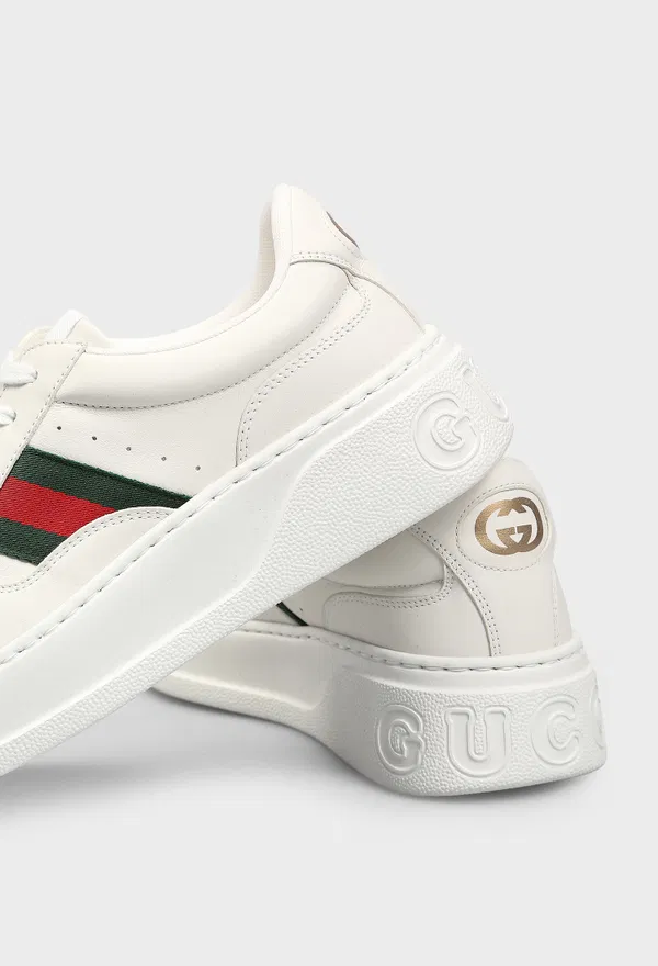 Кожаные кроссовки Gucci 848317 126/0A1 оригинал