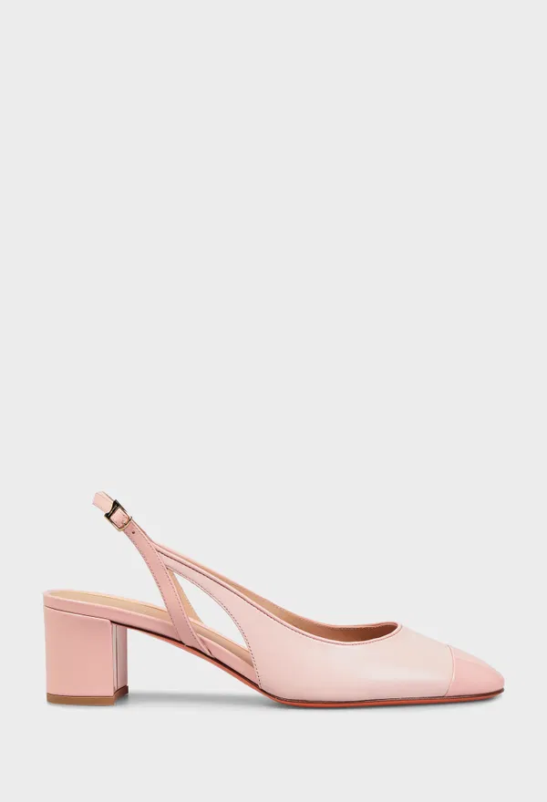 Кожаные слингбэки Santoni 71546 126/0AR Купить