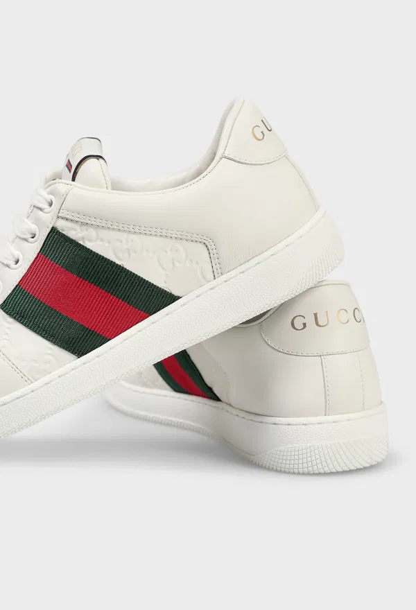 Кожаные кроссовки SCREENER Gucci 798785 126/0A1 оригинал
