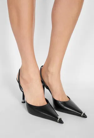Черные кожаные слингбэки alexanderwang 30326P006 226/0A2 фото