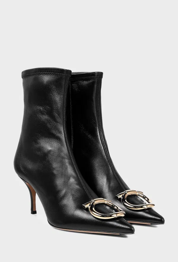Шкіряні ботильйони FERRAGAMO 01K991 226/0A2 Ціна