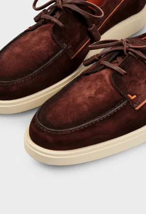 Замшеві топсайдери Santoni 19050 126/0DW в Україні