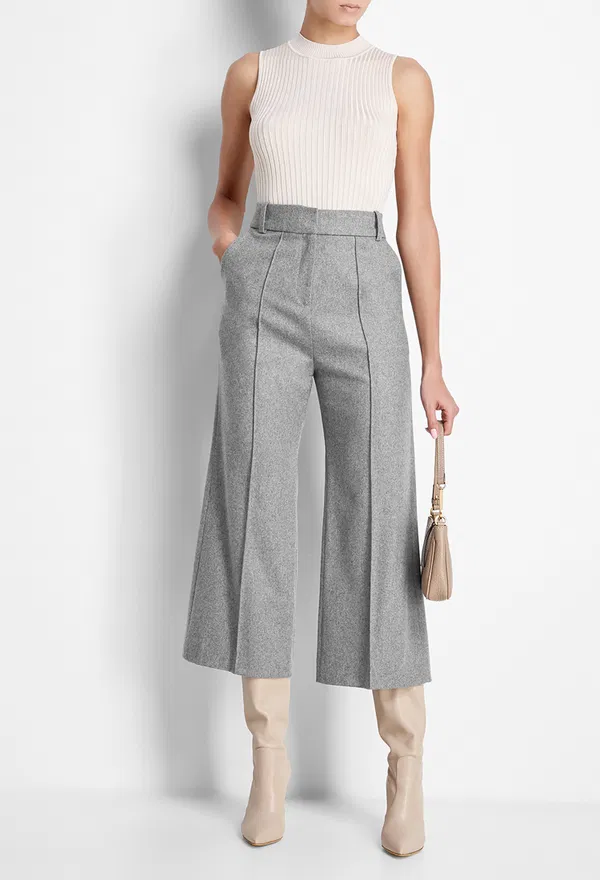 Шерстяные брюки RABANNE 32370 20HCPA105LA0283 P030 HEATHER GRAY 220 Купить