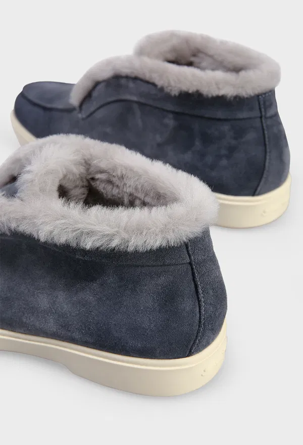 Замшевые дезерты с мехом Santoni 58457 225/0DGM оригинал