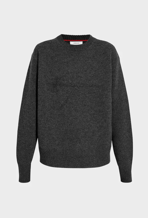 Шерстяной свитер FERRAGAMO 112830 224/9HX Купить
