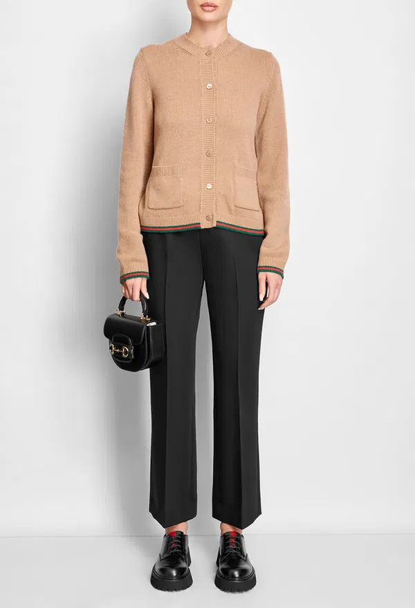 Шерстяные брюки Gucci 800108 224/9H2 Купить
