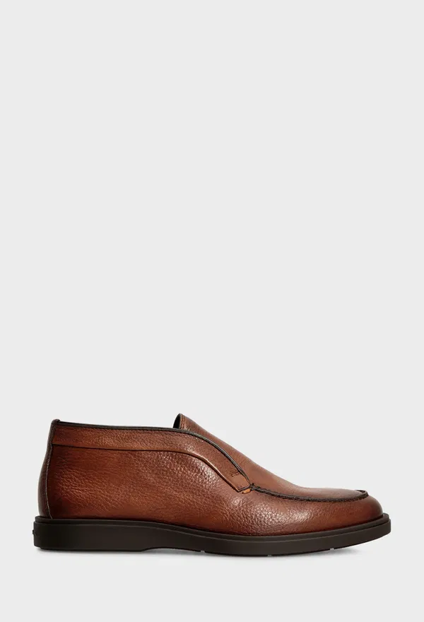 Шкіряні дезерти з хутром Santoni 17823 224/0A3M Купити