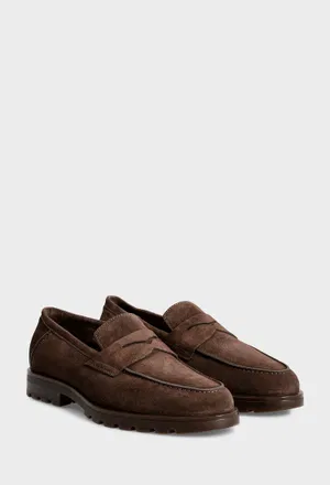 Замшеві лофери Santoni 18610 224/0D3M Ціна