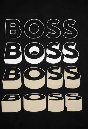 Дитяча чорна футболка Boss J52982 126/92c в Україні